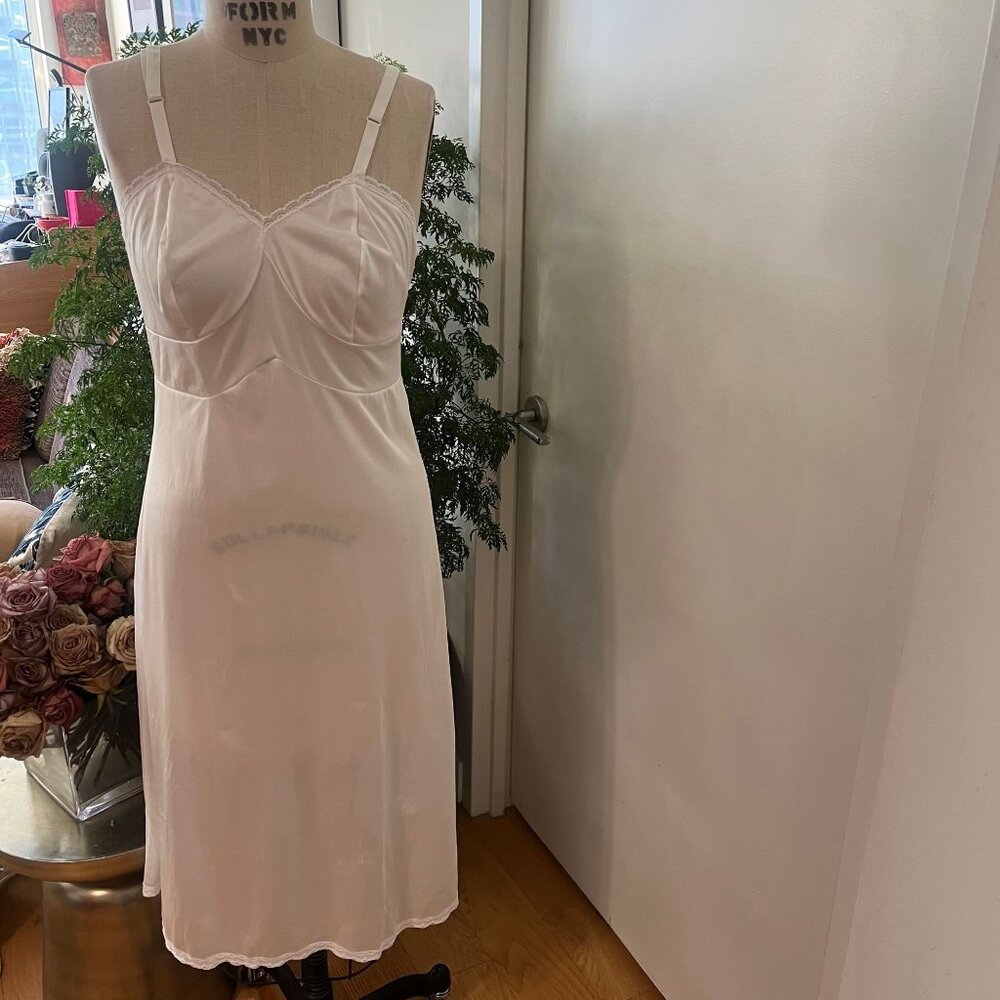 Vintage Nancy King Full Slip In White‎ Size 36